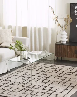 Beliani Matto Puuvilla Beige 160 X 230 Cm Turhal New