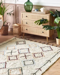 Beliani Matto Puuvilla Beige 160 X 230 Cm Corum Discount