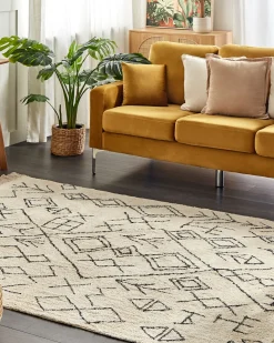 Beliani Matto Puuvilla Beige 160 X 230 Cm Somek Cheap