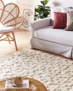 Beliani Matto Puuvilla Beige 160 X 230 Cm Itanagar Sale