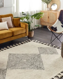 Beliani Matto Puuvilla Beige 160 X 230 Cm Bulcok Sale