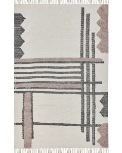 Beliani Matto Puuvilla Beige/Musta 160 X 230 Cm Muradiye Best Sale