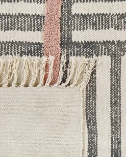 Beliani Matto Puuvilla Beige/Musta 160 X 230 Cm Muradiye Best Sale