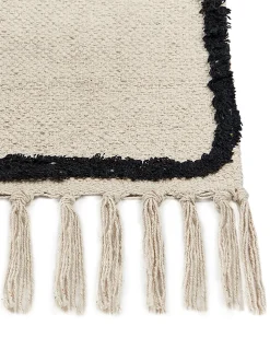 Beliani Matto Puuvilla Beige/Musta 160 X 230 Cm Konur Flash Sale