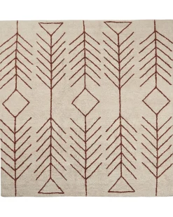 Beliani Matto Puuvilla Beige/Ruskea 200 X 200 Cm Akoren Outlet