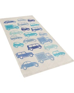 Beliani Matto Puuvilla Beige/Sininen 60 X 90 Cm Maduraj Online