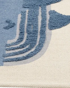 Beliani Matto Puuvilla Beige/Sininen 80 X 150 Cm Selai Online