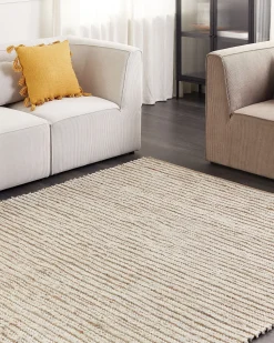 Beliani Matto Puuvilla Beige/Valkoinen 200 X 300 Cm Barkhan Hot