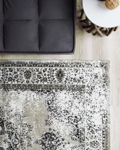 Beliani Matto Puuvilla Harmaa/Beige 140 X 200 Cm Almus New