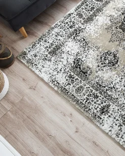 Beliani Matto Puuvilla Harmaa/Beige 140 X 200 Cm Almus New