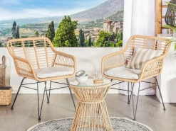 Beliani Matto Puuvilla Kermanvalkoinen/Musta O 120 Cm Hizan Online