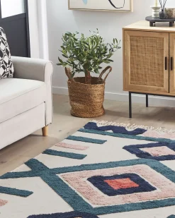 Beliani Matto Puuvilla Monivarinen 160 X 230 Cm Kozlu Store