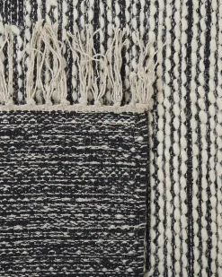 Beliani Matto Puuvilla Musta/Valkoinen 160 X 230 Cm Arbaa Best Sale