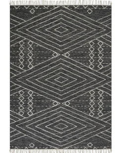 Beliani Matto Puuvilla Musta/Valkoinen 160 X 230 Cm Khenifra Best Sale