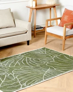 Beliani Matto Puuvilla Oliivinvihrea 200 X 300 Cm Sarmin Clearance