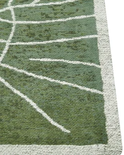 Beliani Matto Puuvilla Oliivinvihrea 200 X 300 Cm Sarmin Clearance