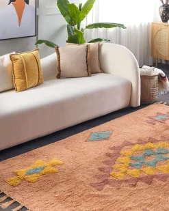 Beliani Matto Puuvilla Oranssi 160 X 230 Cm Igdir Shop