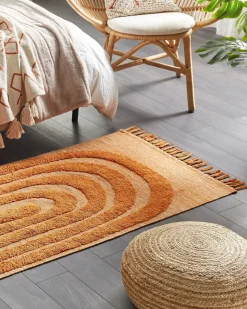 Beliani Matto Puuvilla Oranssi 80 X 150 Cm Hakkari Best Sale