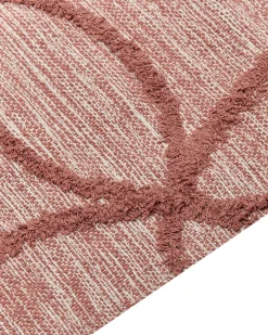 Beliani Matto Puuvilla Punainen 160 X 230 Cm Kirsehir Shop