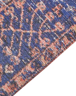 Beliani Matto Puuvilla Punainen/Sininen 140 X 200 Cm Kurin New