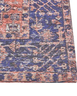 Beliani Matto Puuvilla Punainen/Sininen 140 X 200 Cm Kurin New