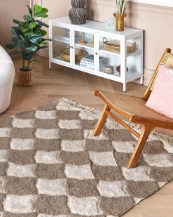 Beliani Matto Puuvilla Ruskea/Beige 160 X 230 Cm Sinop Discount