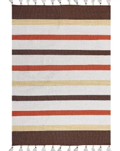 Beliani Matto Puuvilla Ruskea/Beige 160 X 230 Cm Hisarli Discount