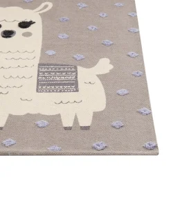 Beliani Matto Puuvilla Ruskeanharmaa/Beige 80 X 150 Cm Lubuk Clearance