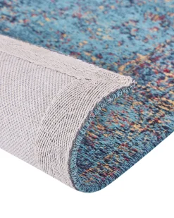 Beliani Matto Puuvilla Sininen 160 X 230 Cm Kansu Shop