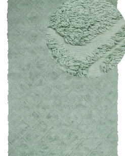 Beliani Matto Puuvilla Vaaleanvihrea 160 X 230 Cm Hatay New