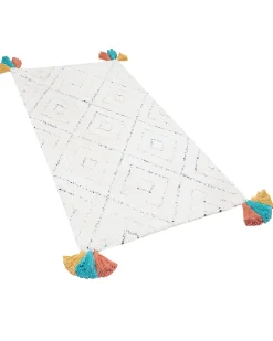 Beliani Matto Puuvilla Valkoinen 80 X 150 Cm Kartal Outlet