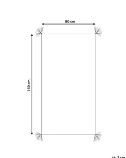 Beliani Matto Puuvilla Valkoinen 80 X 150 Cm Kartal Outlet