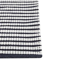 Beliani Matto Puuvilla Valkoinen/Laivastonsininen 80 X 150 Cm Sofulu Store