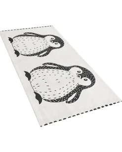 Beliani Matto Puuvilla Valkoinen/Musta 60 X 90 Cm Hajdarabad Online