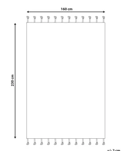 Beliani Matto Puuvilla Valkoinen/Musta 160 X 230 Cm Kebir Sale