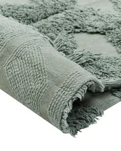 Beliani Matto Puuvilla Vihrea 160 X 230 Cm Kars Best