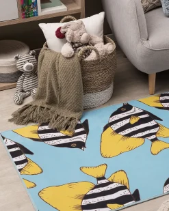 Beliani Matto Sininen 80 X 140 Cm Fizme Sale