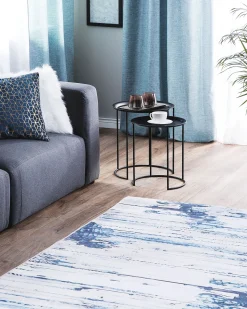 Beliani Matto Sininen/Beige 160 X 230 Cm Burdur Hot