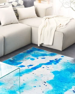 Beliani Matto Sininen/Harmaa 160 X 230 Cm Bozat Best Sale