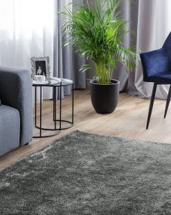 Beliani Matto Tummanharmaa 160 X 230 Cm Demre New