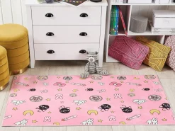 Beliani Matto Vaaleanpunainen 80 X 150 Cm Gozler Store