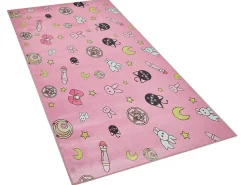 Beliani Matto Vaaleanpunainen 80 X 150 Cm Gozler Store