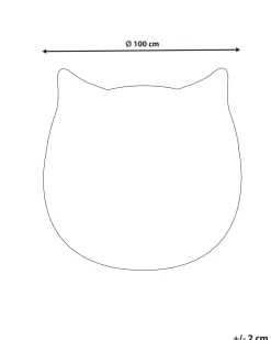 Beliani Matto Valkoinen 100 Cm Kitty Clearance