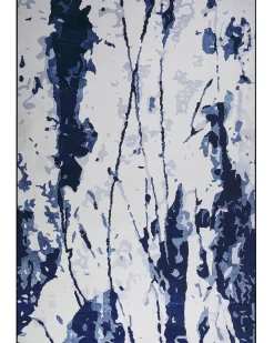 Beliani Matto Valkoinen/Sininen 160 X 230 Cm Izmit Best