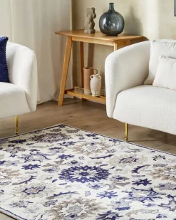 Beliani Matto Villa Beige/Sininen 160 X 230 Cm Kumru Discount