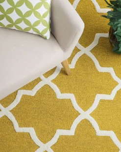 Beliani Matto Villa Keltainen 160 X 230 Cm Silvan Cheap