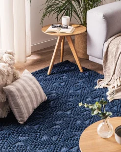 Beliani Matto Villa Laivastonsininen 160 X 230 Cm Savran Store