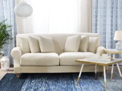 Beliani Matto Villa Sininen 160 X 230 Cm Kapakli Fashion