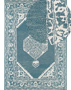 Beliani Matto Villa Sininen/Valkoinen 160 X 230 Cm Gevas Outlet