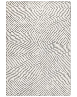 Beliani Matto Villa Valkoinen/Harmaa 140 X 200 Cm Goksun Fashion